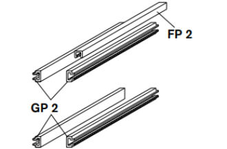 FP2/R, FP2/C Roller & Flat-Top Chain Guide Profile 